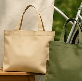 Стильні різнокольорові сумки з екологічних матеріалів