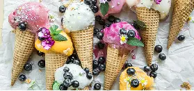 A variety of delicious ice cream